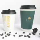 PLA Disposable Double Wall Paper Coffee Cup 8oz
