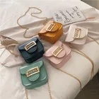 韓国レディースカスタムスモールミニ pu レザークロスボディショルダーバッグハンドバッグ女性のハンドバッグコイン財布とチェーン