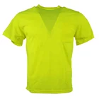 Fluorescent yellow customize color hi vis work wear shirt team group activity quick dry t shirts with customize logo