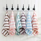 Stripes Kitchen Towel Stripes Design Micro Plush Fleece Kitchen Towel Hand Towel With Banding And Loop