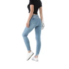 Women's Custom Ripped Jean Womans Ladies 2020 Pants Waisted Womens Jeans For Women High Waist Denim