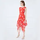 New Summer Ladies Casual Woman Elegant Long Red Clothes Women Dress
