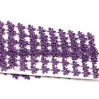 Strass Chain Fashion Purple Color Applique Strass Roll Crystal Trim Sew On Rhinestone Chain For Clothes Accessorizing