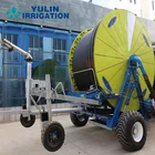 High efficient energy-saving farm irrigation hose reel with gun system