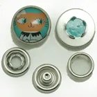 Graphic Customization Horn White Snap Fastener Custom 16L White Horn Pearl Stainless Steel Metal Prong Snap Fastener