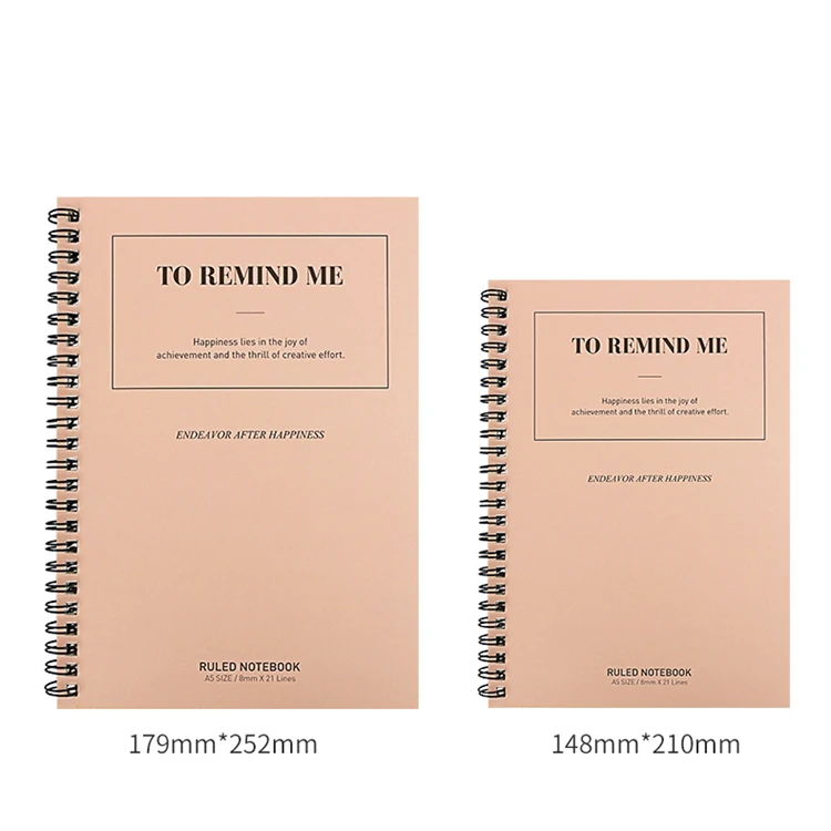 school notebook with spiral,eco friendly brown paper notebook