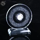MH-J074 crystal islamic religious crafts with clock