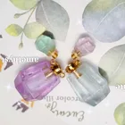 Natural Wholesale Natural Rainbow Fluorite Perfume Bottle Hand Carved Perfume Bottle For Necklace