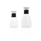 China QDM 1L 1.5L borosilicate glass water iced tea pot pitcher drinkware with stainless lid