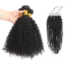 Grade 10a remy raw curly hair bundles peruvian virgin human hair