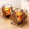 Bronze wrought iron candlestick candle holder craft tealight tea light candle holder metal decoration