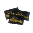 Damask Metallic Gold Thread Fabric Woven Label for Clothing/Suitcase