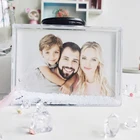 Clear 4x6 Ps Glitter Water Plastic Wall Mounted Photo Frame b f Photo