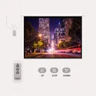 72"-150 inch 4:3 Format Wall Mount High Resolution Motorized Electric Projection Screen Projector with Remote Control