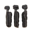 Remy Natural Color Grade 10A Brazilian Fumi Curly Virgin Human Hair Weave Spring Curl Hair