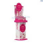 Cardboard opi nail polish counter top display stand, foldable retail dump bin cosmetic paper stand