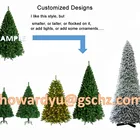 Blue PVC Blue Green Christmas Christmas Tree With Lights Customized