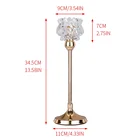 Latest Home Table Decoration Wedding Centerpiece Crystal Tea Light Silver Candle Holder ZX114