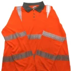Hi Vis Work Wear Reflective Security Safety Polo T-Shirt Uniform For Men