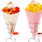 Wholesale custom printed disposable packaging conicals churros chips french fry waffle paper cone