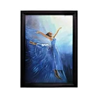 Support customization blue wood dreams home decor abstract art canvas print painting