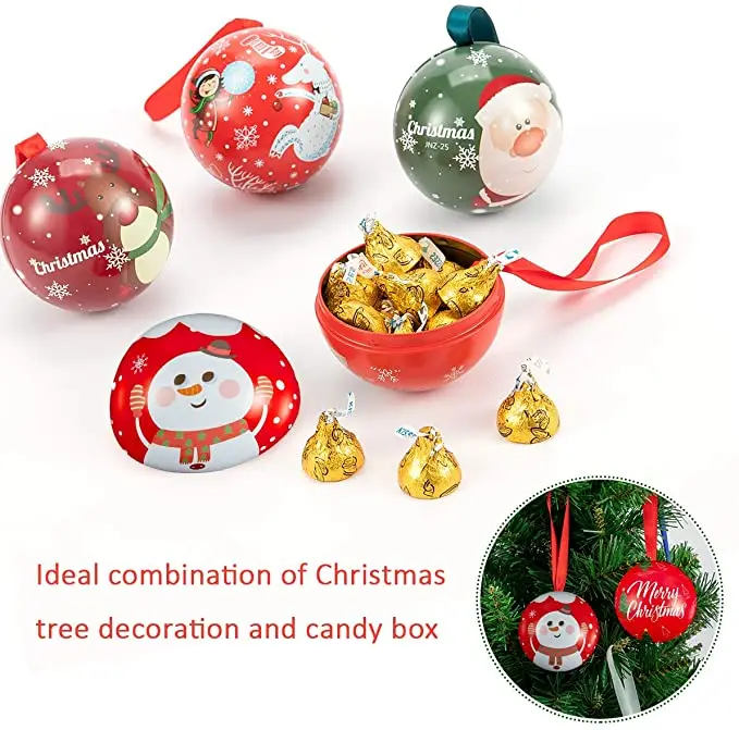 tinplate candy ball box- cute and creative christmas tree