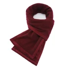 Custom Winter Soft Thick Knit Scarf Rabbit Fur Blend Pure Color Knitted Scarf For Lady