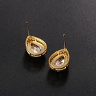 Pear Earring Earrings High Quality Halo Pear Cut Cubic Zirconia CZ Zircon Crystal Wedding Bridal Stud Earring