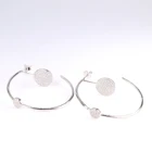 925 Sterling Silver Unique Statement Stud Women Huggie Earring Jewelry For Party