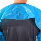 Disposable isolation half gown CPE blue Polyethylene gown