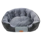 New products 2020 round luxury plush soft cozy warm pet dog beds dog