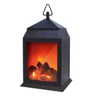 Home garden table hanging decorative emulational realistic flicker dancing led flame lamp fireplace lantern