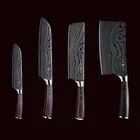 Wholesale Chinese Oem Professional Carbon Stainless Steel Sharp Kitchen Cutter Cleaver Knife Set