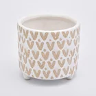 Empty ceramic candle jars candelabra home decoration