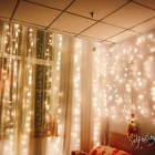 Icicle LED Curtain Lights Garland Christmas Decoration Wedding Fairy Lights Party New Year Holiday Twinkle Lighting