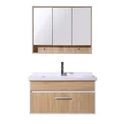 Wood Hotel Bathroom Vanities Furniture Wooden Washbasin Cabinet