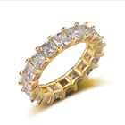 wedding jewelry anillos de boda cubic zirconia eternity ring cz eternity ring gold plated eternity engagement ring