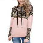 Women Custom Hoodie Winter Women Sexy Leopard Print Pocket Custom Hoodie