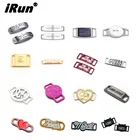 iRun Customized Paper Gift Box af1 Gold Metal Air Force 1 Lace Lock Shoelace Charm Dubrae for Shoes Accessories