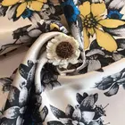 latest soft floral digital printed viscose silk satin fabric for clothing