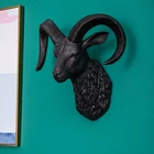 3d bighorn sheep head wall hanging decoration plastic animal art sculpture craft hunt sculpture-faux taxidermy modern