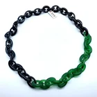 popular circle link resin necklace resin chain for women