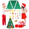 3D DIY Felt Christmas Tree Set with Xmas Hanging Ornaments Great New Year Christmas Decorations Gifts for Kids Girls Boys