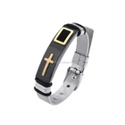 Craft Jewelry Adjustable Personality Great Craft Trendy Quality Stainless Steel Cross Men Bracelet Jewelry