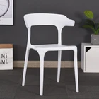 Hot sale manfacutuer new design armless stackable dining room furniture pp plastic chair