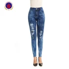 Fashion Hot-selling Women Jean Pants High Waist Lady Jean Women Blue Pencil Casual Slim denim jean