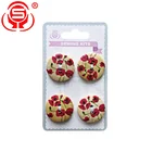 Flower Painting Round 2 Holes Wooden Buttons for Sewing Fancy Buttons for Children Clothing