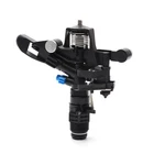 Agricultural Plastic 3/4" Male Thread 2 Nozzle Impulse Water Lawn Irrigation Sprinkler