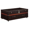 X019 leather trunk coffee table antique trunk aluminum trunk box