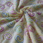 Cute flannel blanket fabric yellow anti-static velvet burn out print fabric